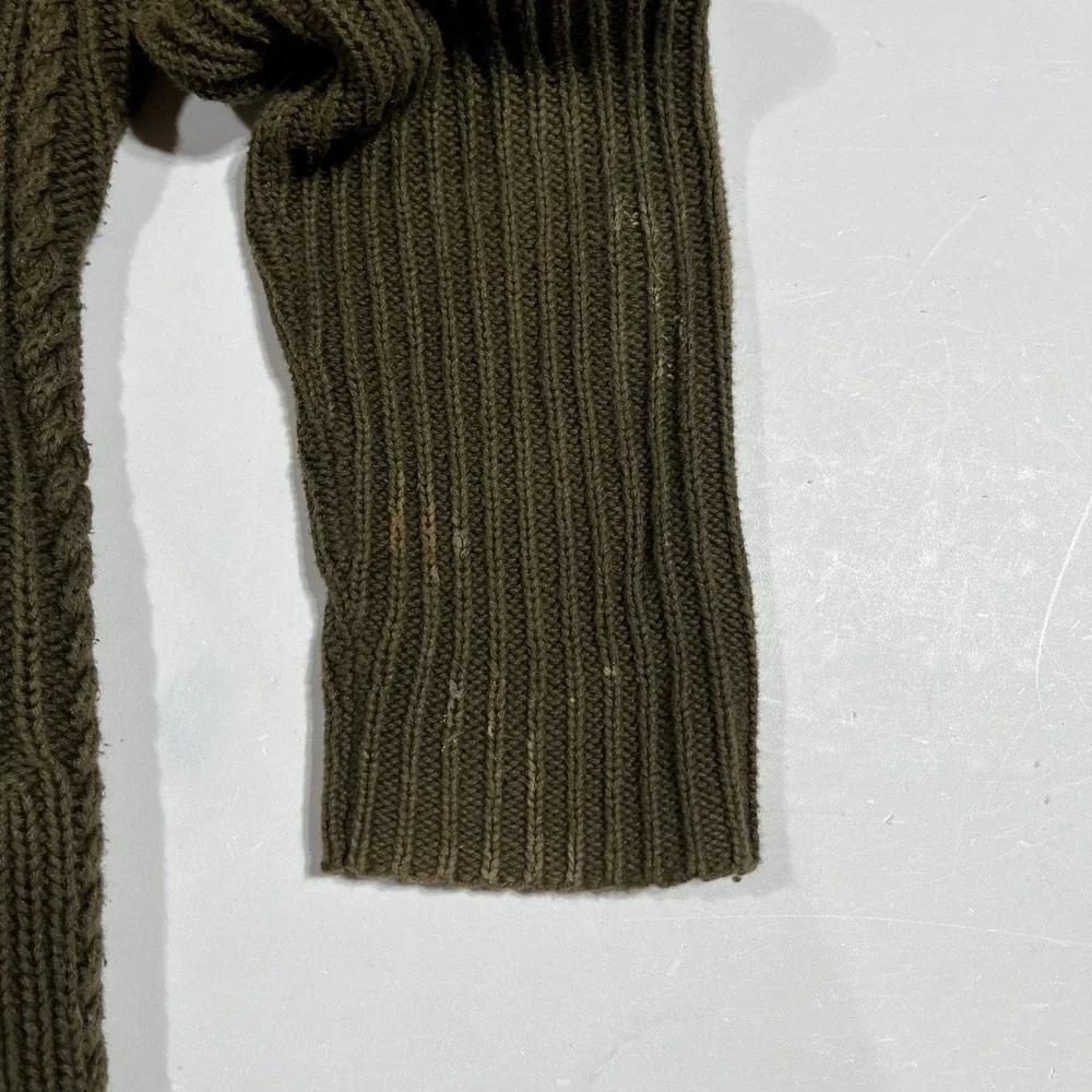Lauren Ralph Lauren‎ Old Money Preppy Cable Knit Shawl Collar Cardigan Small